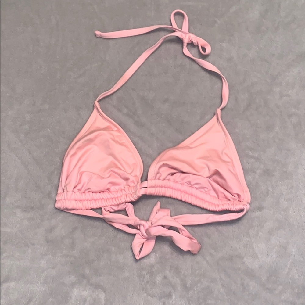 Coral string bikini top